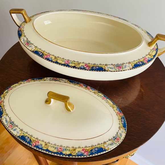 Vintage Homer Laughlin Floral Pattern Covered Vegetable Dish, Vintage China - Picture 5 of 6